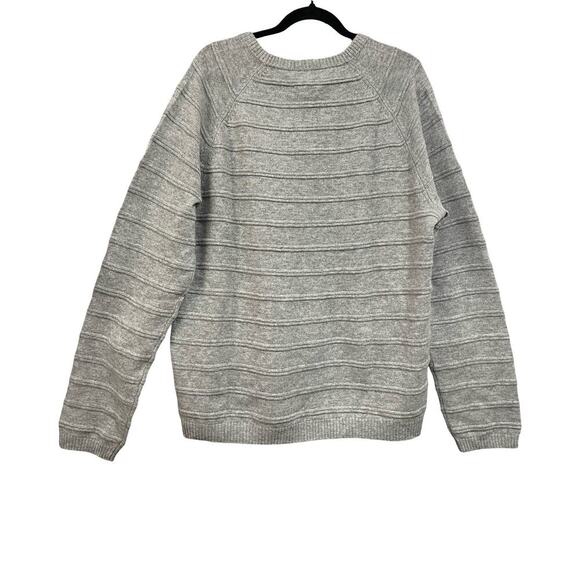 Quinn Mens Wool Cashmere Crew Neck Sweater Size XXL Gray Quiet Luxury Preppy NWT - Picture 2 of 7